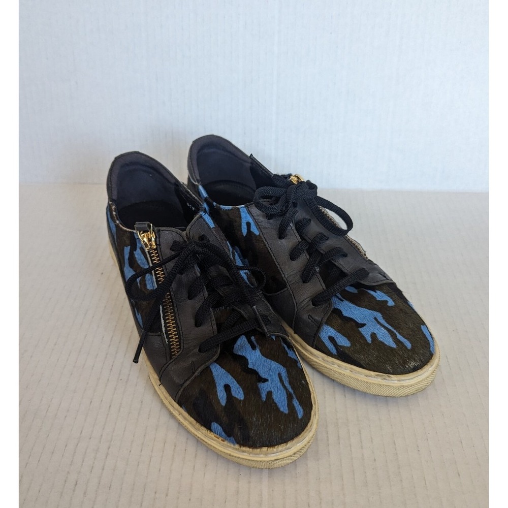 Pripe By Misope Sneakers Womens 6.5/23 A Leather Animal Hair Zipper Multicolor